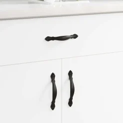 vidaXL Handvat 2 pcs Zwart 143 x 19,2 x 20 mm Zinklegering