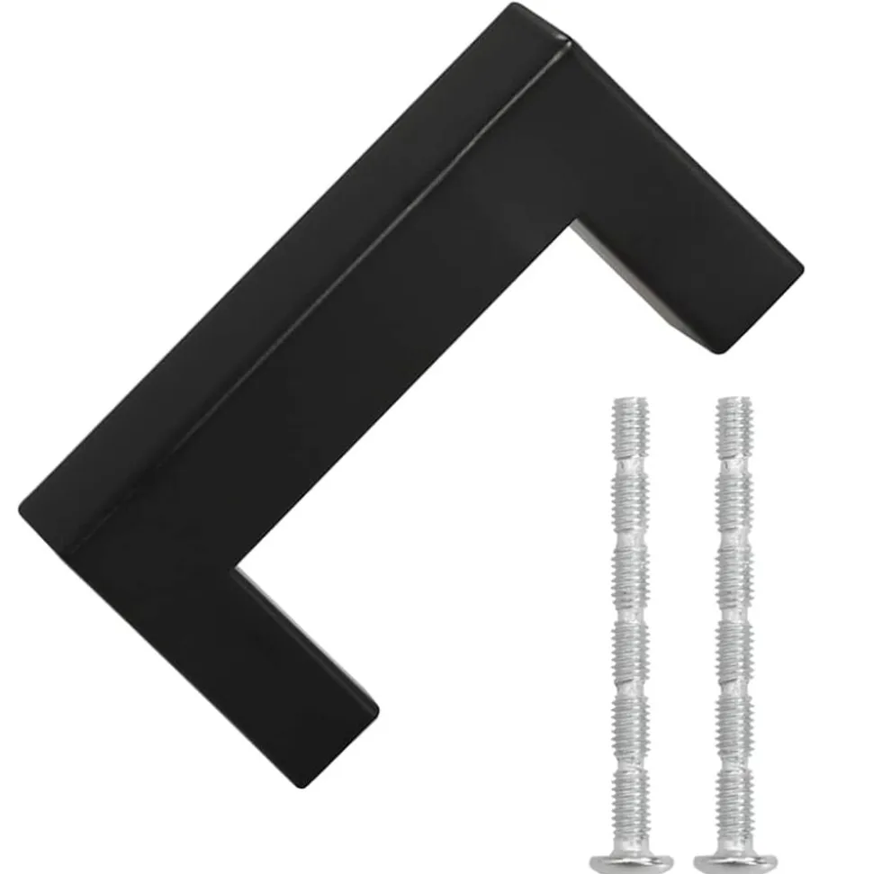 vidaXL Handvatten 10 st 64 mm roestvrij staal zwart