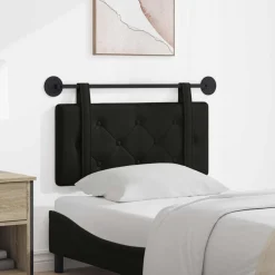 vidaXL Hangend Hoofdeinde Wandgemonteerd Zwart 80 cm Nep Leer