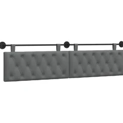 vidaXL Hangend Hoofdeinde Donkergrijs 210 x 55 x 7 cm Stof