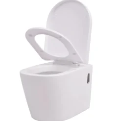 vidaXL Hangend toilet met verborgen stortbak keramiek wit