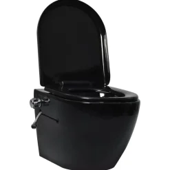 vidaXL Hangend toilet randloos met verborgen stortbak keramiek wit