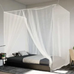 vidaXL Hangende klamboe 156 gaas 220x100x150 cm wit