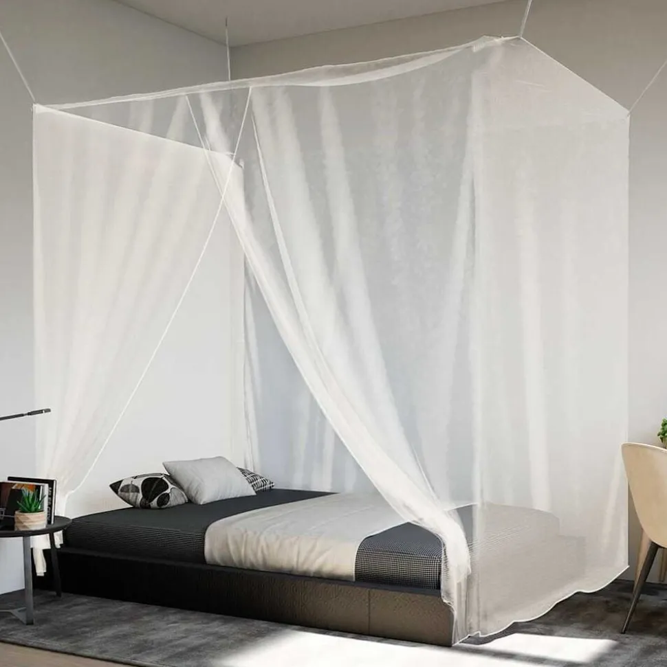 vidaXL Hangende klamboe 156 gaas 220x100x150 cm wit