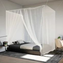 vidaXL Hangende klamboe 156 gaas 220x100x150 cm wit