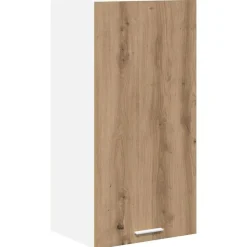 vidaXL Hangkast Ambachtelijke Eik en Wit 40 x 31 x 80 cm Bewerkt hout