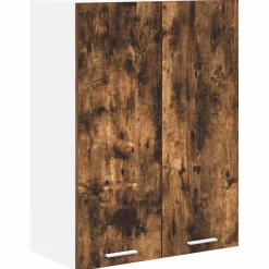 vidaXL Hangkast met opslag Gerookt eiken 60 x 31 x 80 cm Bewerkt hout