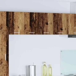 vidaXL Hangkast Oude Hout en Wit 60 x 31 x 40 cm Bewerkt hout