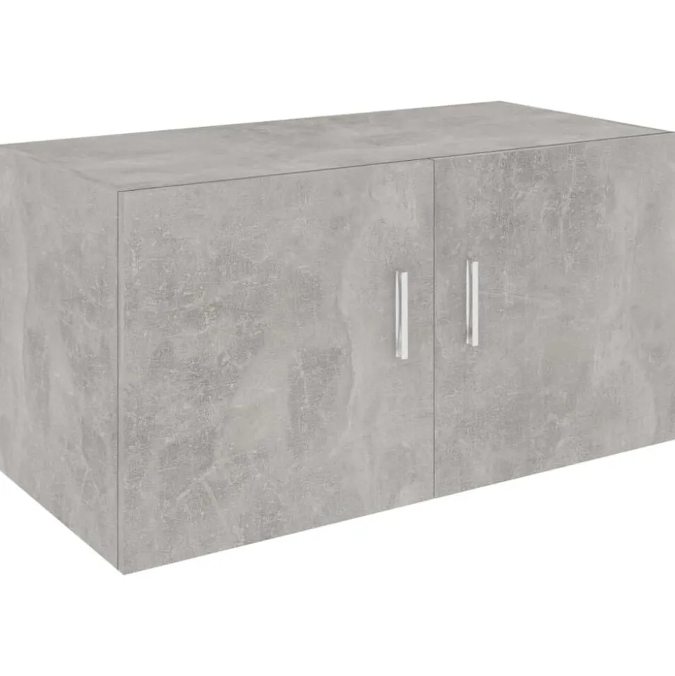 vidaXL Hangkast 80x39x40 cm bewerkt hout betongrijs