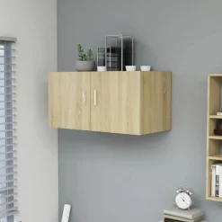 vidaXL Hangkast 80x39x40 cm bewerkt hout sonoma eikenkleurig