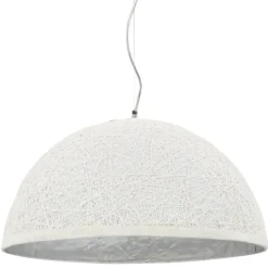 vidaXL Hanglamp E27 Ø50 cm wit en zilver