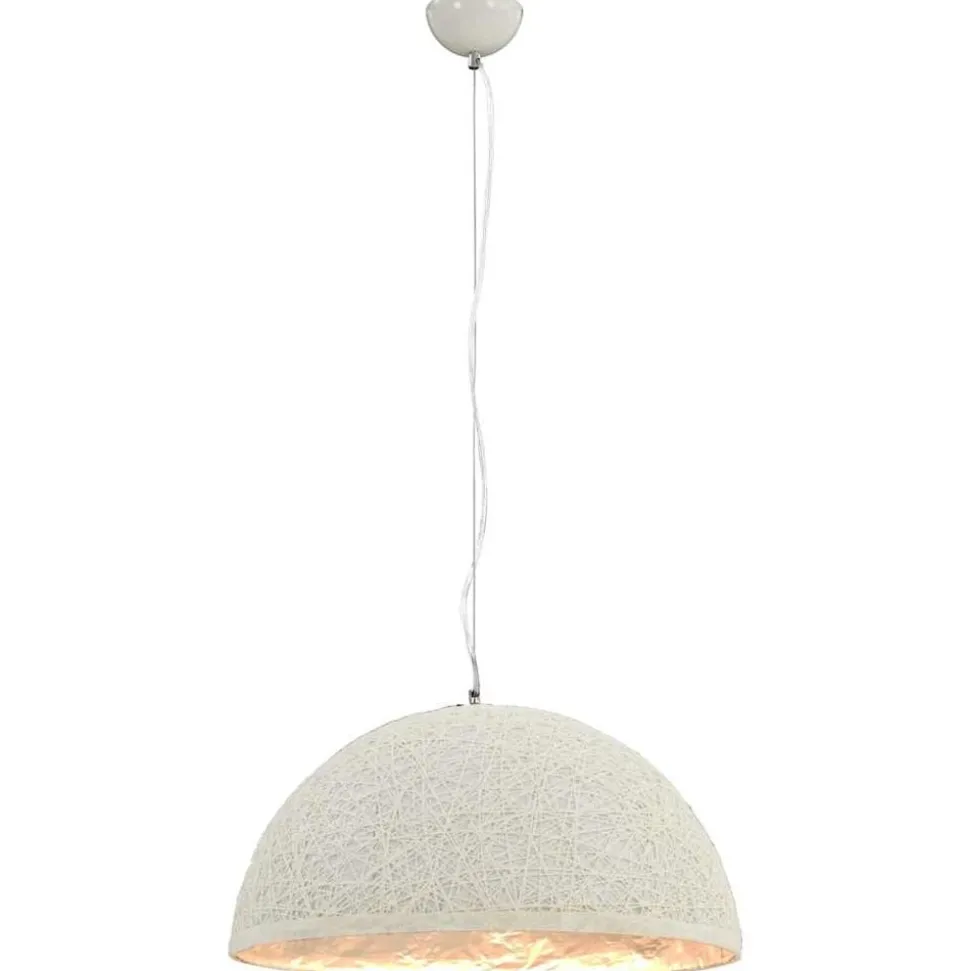 vidaXL Hanglamp E27 Ø50 cm wit en zilver