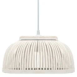 vidaXL Hanglamp halfrond 40 W E27 34x14,5 cm bamboe