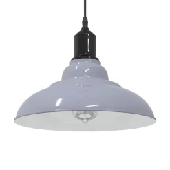 vidaXL Hanglamp in hoogte verstelbaar E27 Ø31 cm metaal glanzend grijs