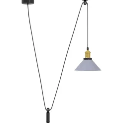 vidaXL Hanglamp in hoogte verstelbaar E27 Ø22 cm metaal glanzend grijs