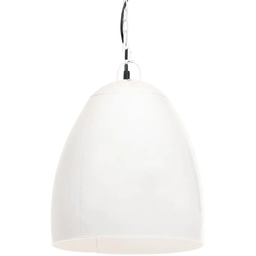 vidaXL Hanglamp industrieel rond 25 W E27 42 cm wit