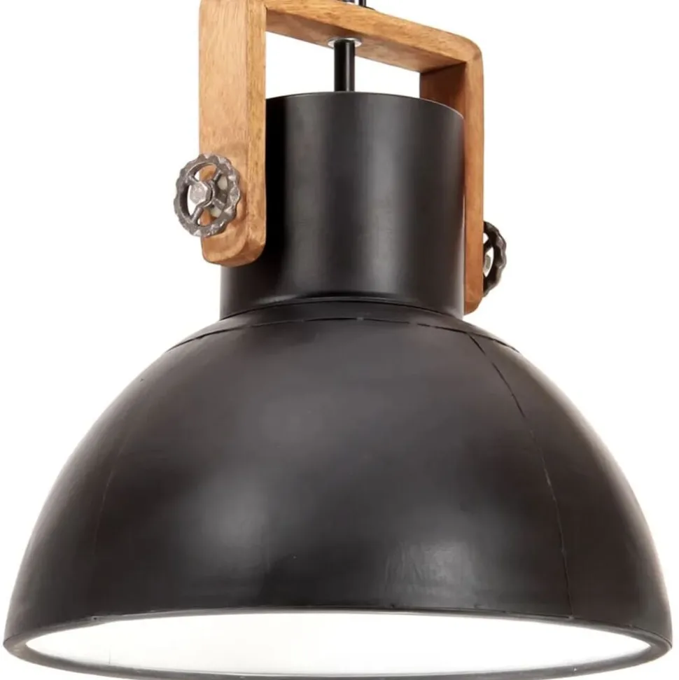 vidaXL Hanglamp industrieel rond 25 W E27 40 cm zwart
