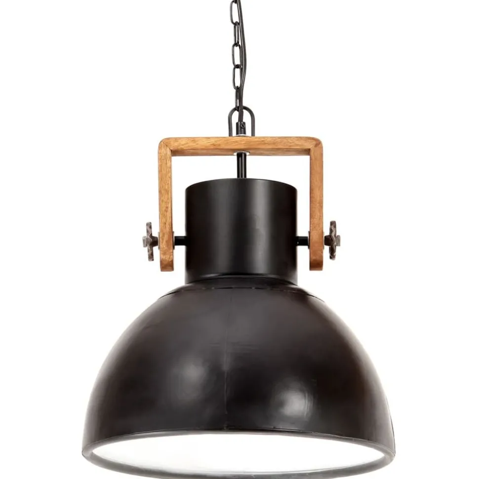 vidaXL Hanglamp industrieel rond 25 W E27 40 cm zwart