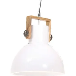 vidaXL Hanglamp industrieel rond 25 W E27 40 cm wit