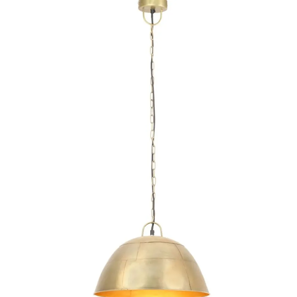 vidaXL Hanglamp industrieel vintage rond 25 W E27 41 cm messingkleurig