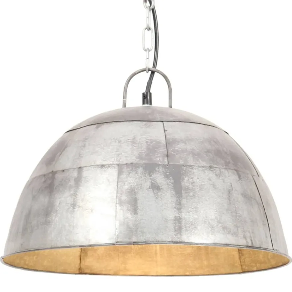 vidaXL Hanglamp industrieel vintage rond 25 W E27 41 cm zilverkleurig