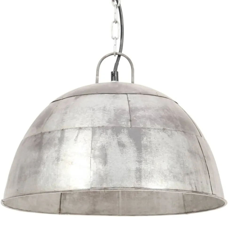 vidaXL Hanglamp industrieel vintage rond 25 W E27 41 cm zilverkleurig