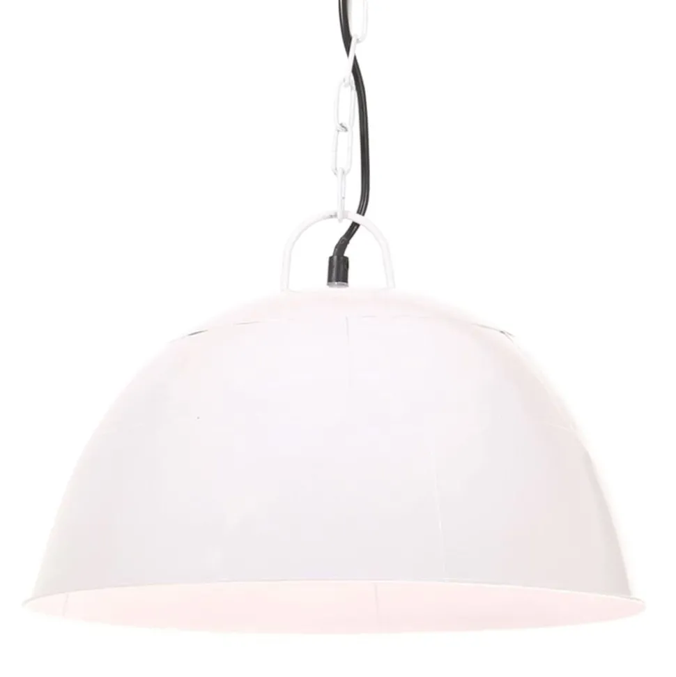 vidaXL Hanglamp industrieel vintage rond 25 W E27 41 cm wit