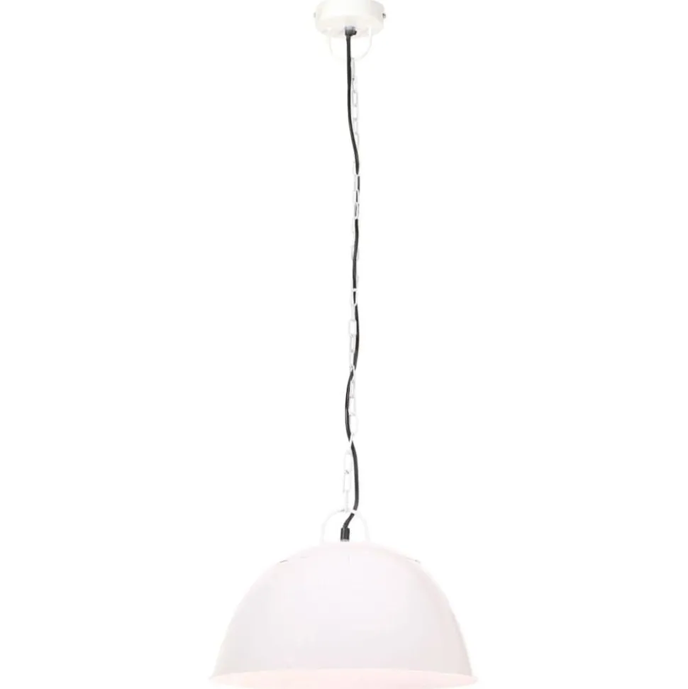 vidaXL Hanglamp industrieel vintage rond 25 W E27 41 cm wit