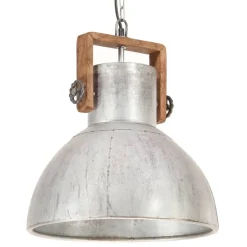 vidaXL Hanglamp industrieel rond 25 W E27 40 cm zilverkleurig