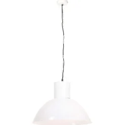 vidaXL Hanglamp rond 25 W E27 48 cm wit