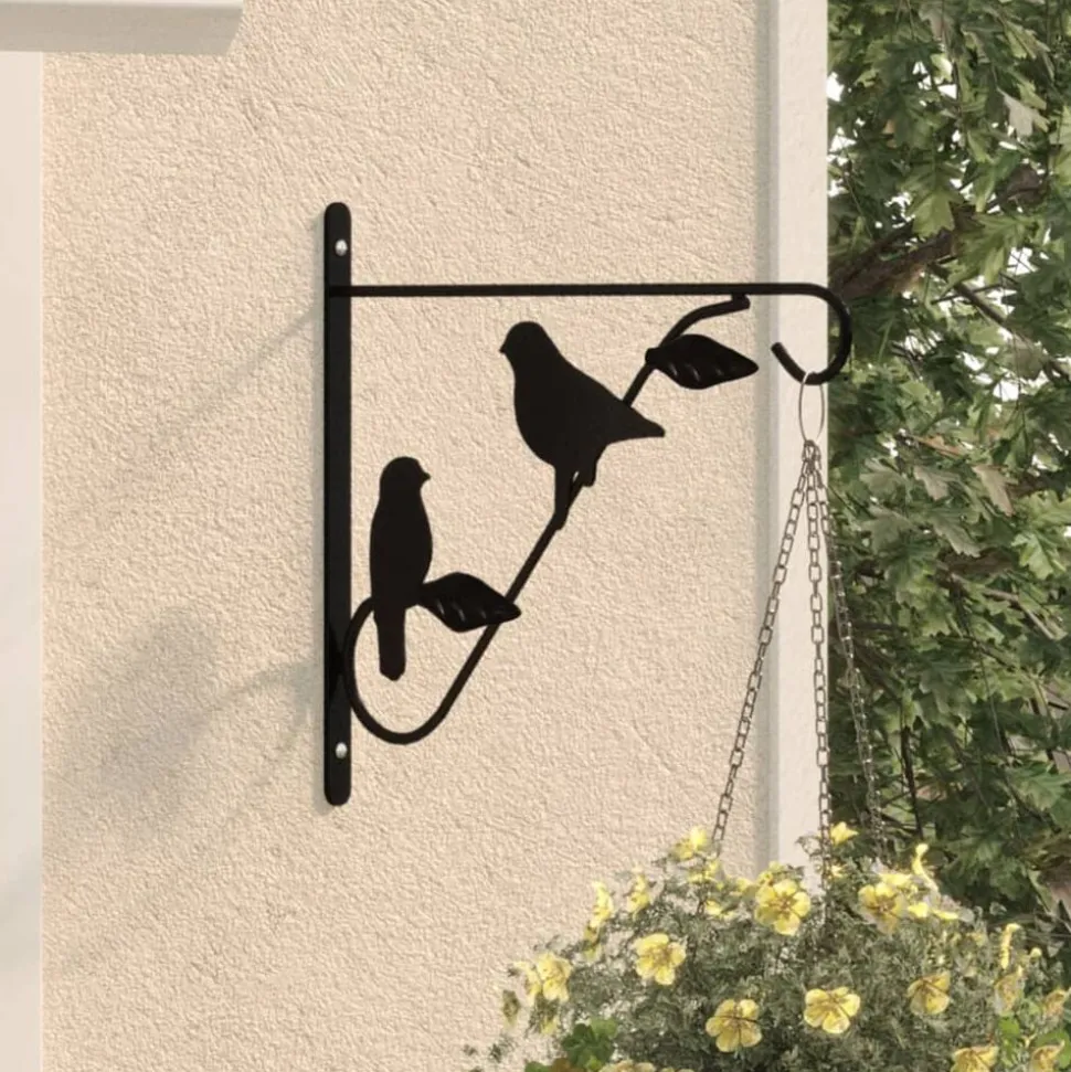 vidaXL Hangmandbeugels 4 st staal zwart