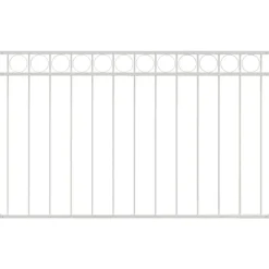 vidaXL Hecelement Assen Wit 170 x 100 cm Staal