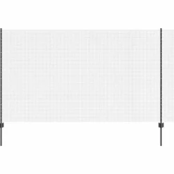 vidaXL Hek met Paal Grijs 1,4 x 10 m Staal en PVC