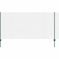 vidaXL Hek met Paal Groen 1,2 x 25 m Staal en PVC