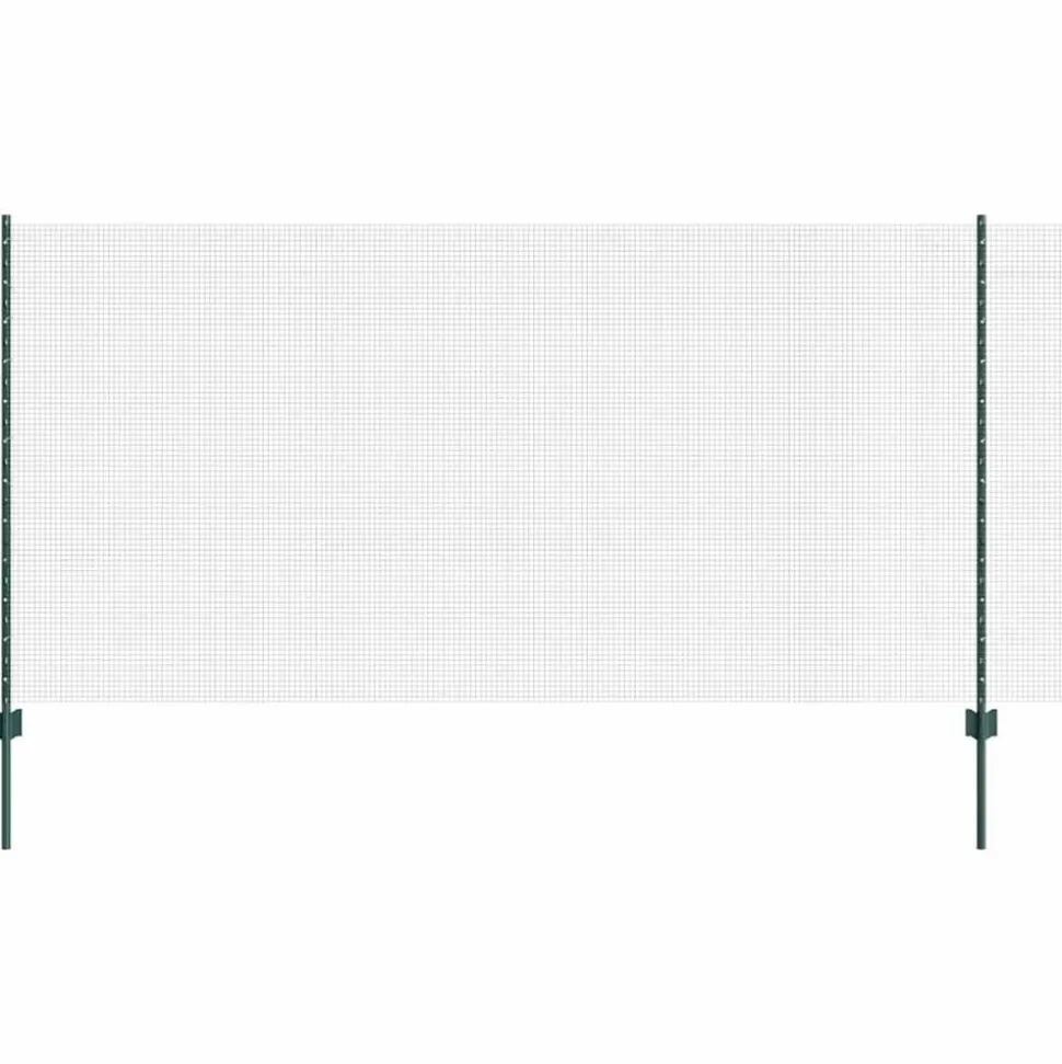 vidaXL Hek met Paal Groen 1,2 x 10 m Staal en PVC