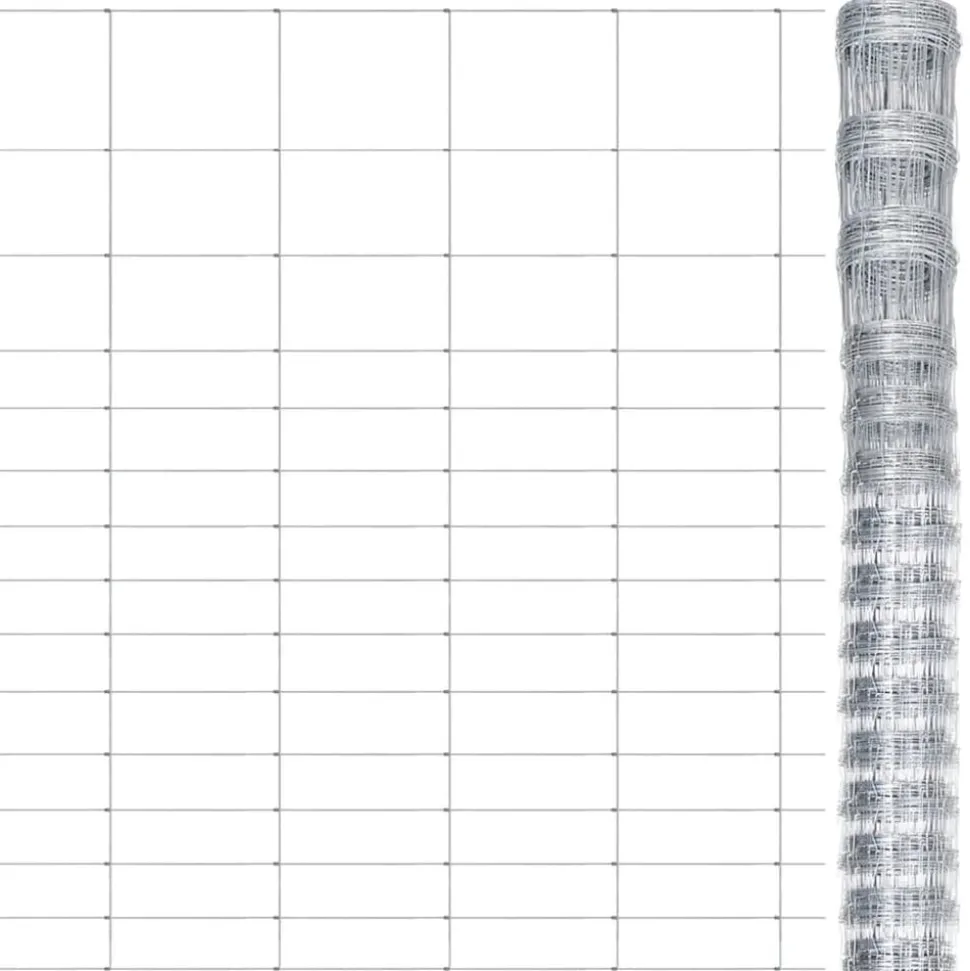 vidaXL Hek 50x1,6 m gegalvaniseerd staal zilverkleurig