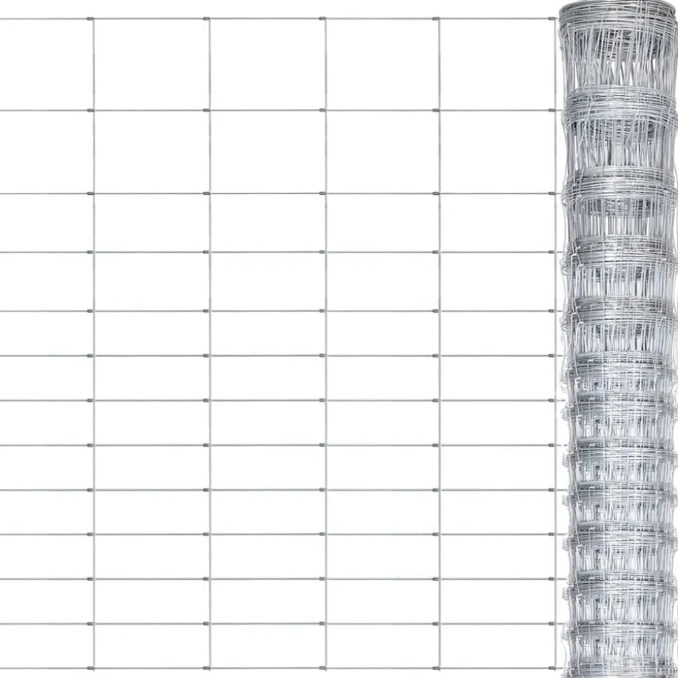 vidaXL Hek 50x1,5 m gegalvaniseerd staal zilverkleurig