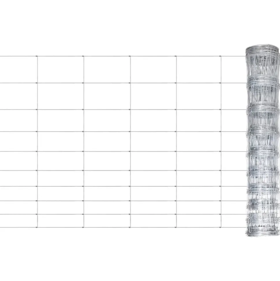 vidaXL Hek 50x1,5 m gegalvaniseerd staal zilverkleurig