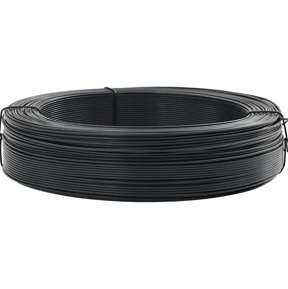 vidaXL Hekbinddraad 250 m 0,9/1,4 mm staal antraciet