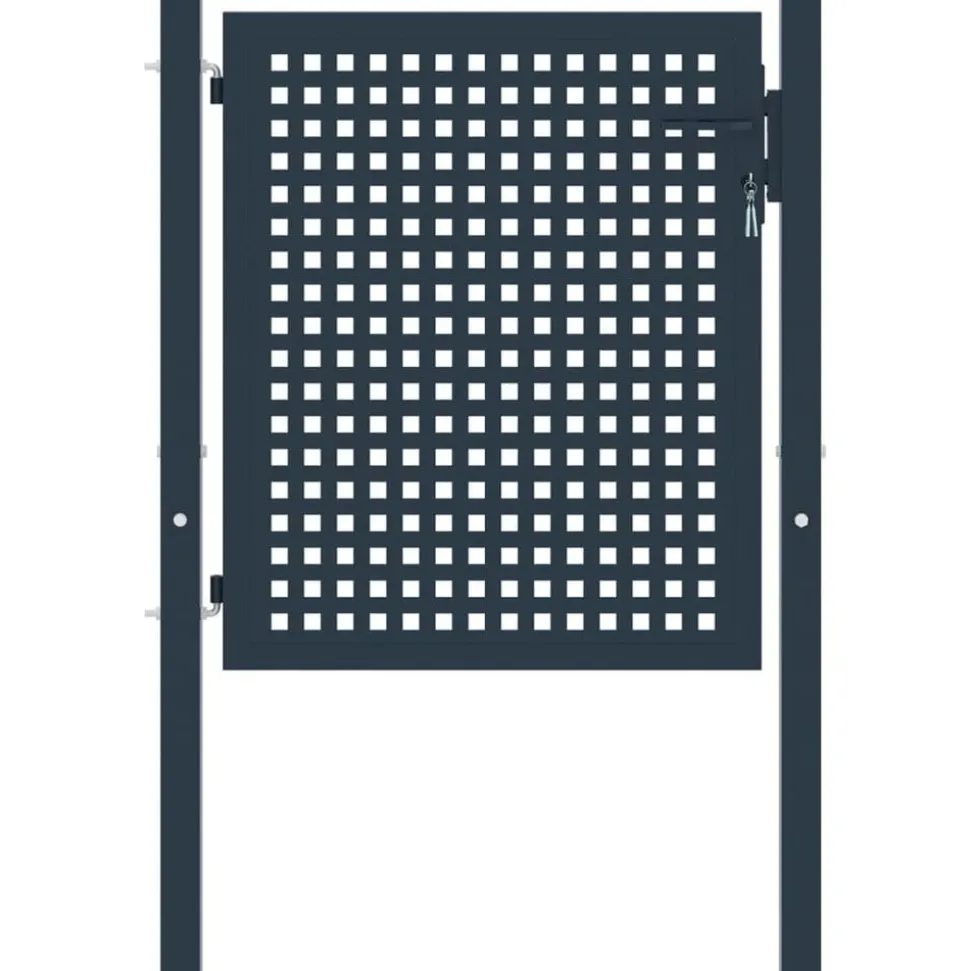 vidaXL Hekpoort Antraciet 102x75 cm Staal