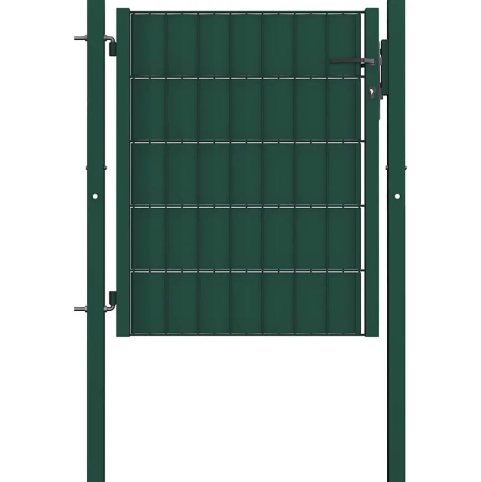 vidaXL Hekpoort PVC en staal 100x81 cm Groen