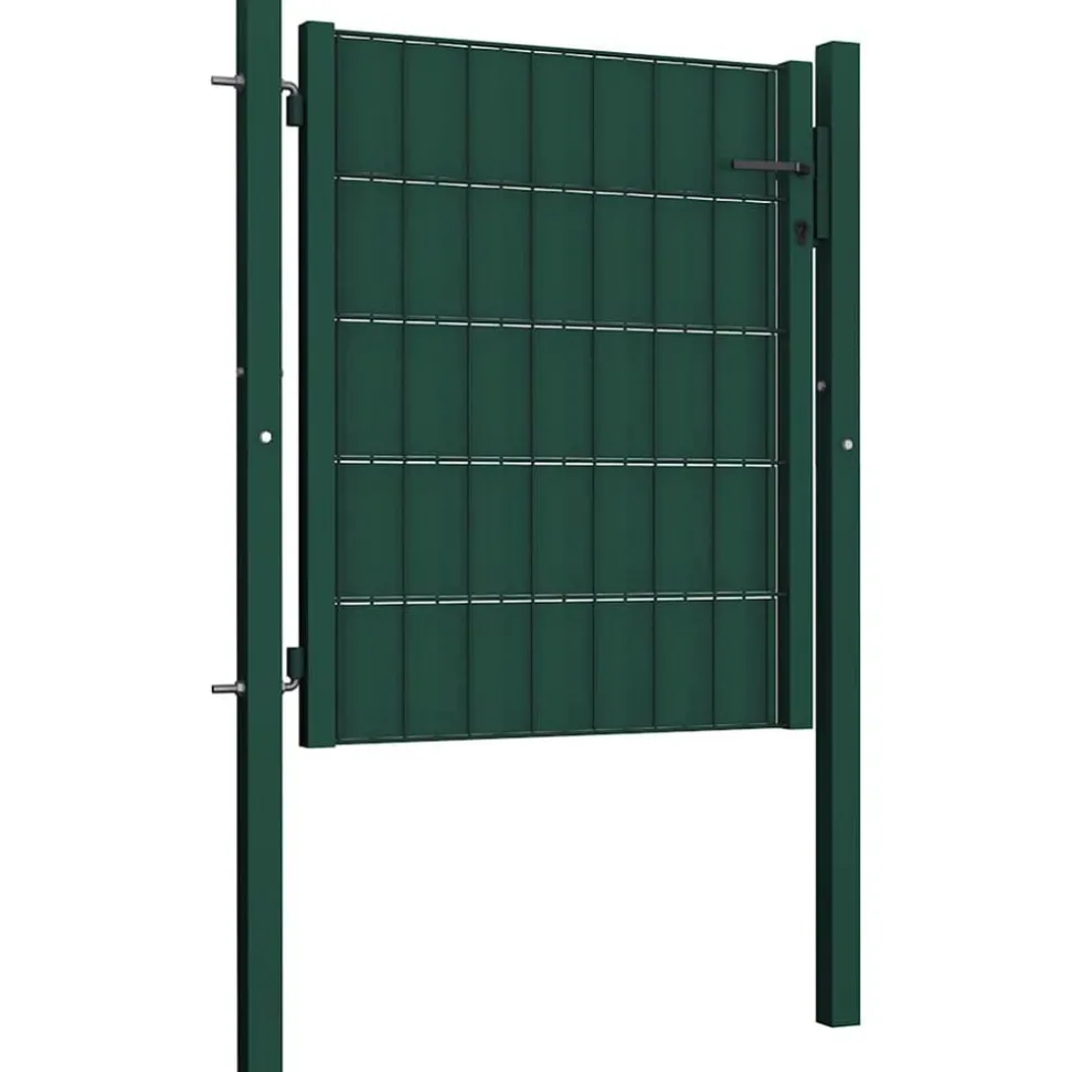 vidaXL Hekpoort PVC en staal 100x81 cm Groen