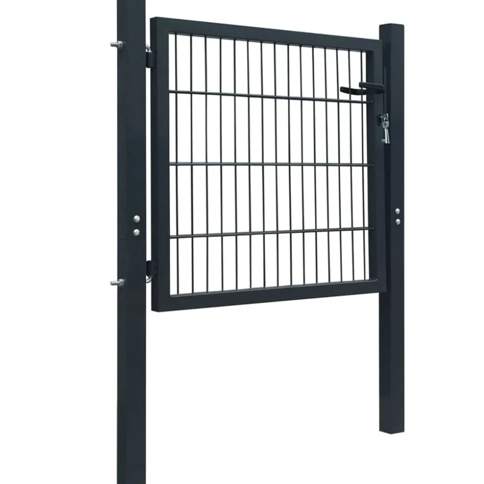 vidaXL Hekpoort staal antraciet 100x100 cm
