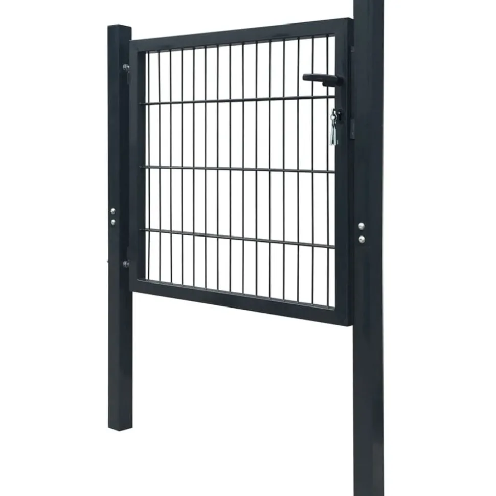 vidaXL Hekpoort staal antraciet 100x100 cm