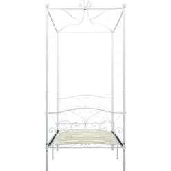 vidaXL Hemelbedframe metaal wit 90x200 cm
