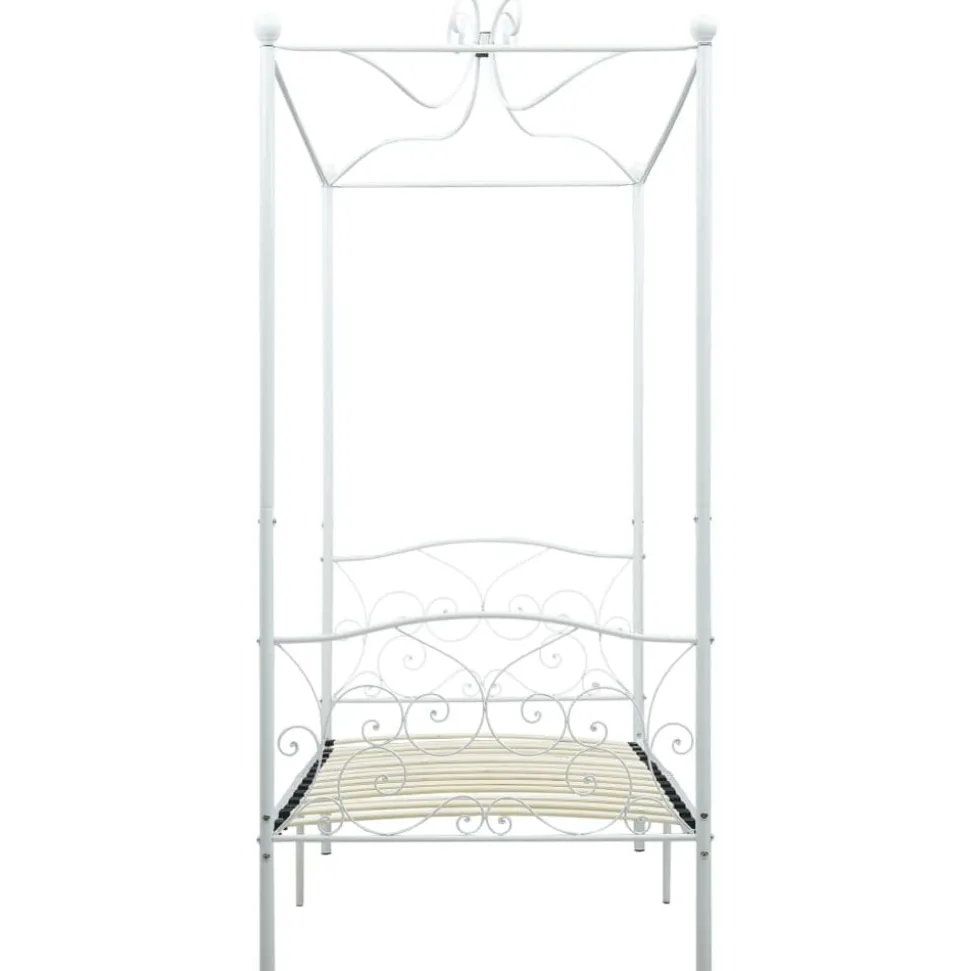 vidaXL Hemelbedframe metaal wit 90x200 cm