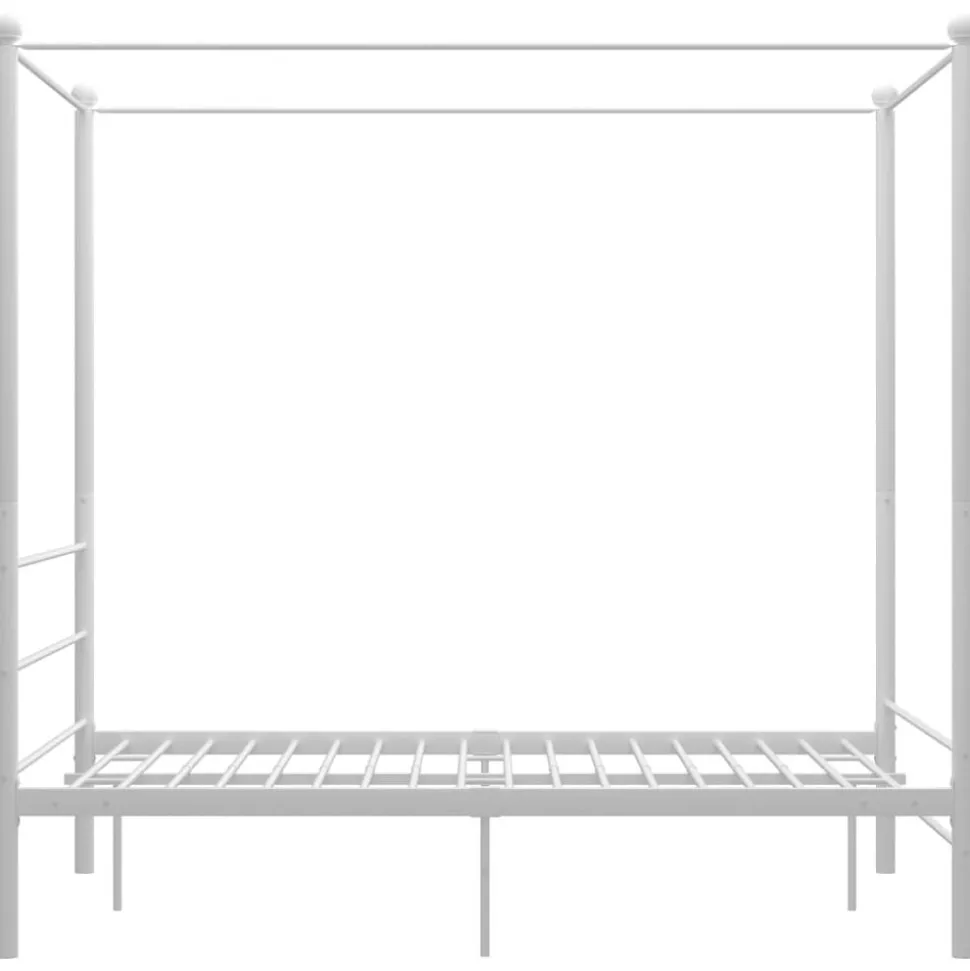 vidaXL Hemelbedframe metaal wit 120x200 cm