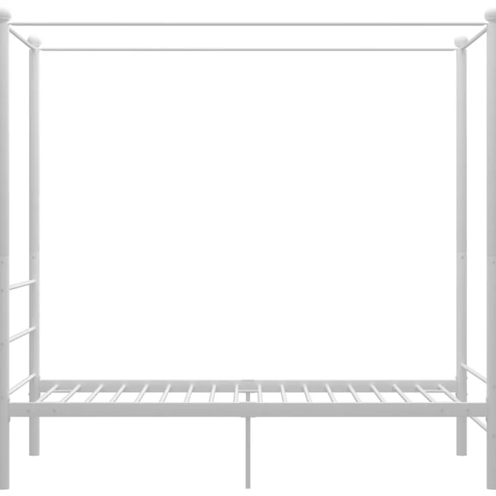 vidaXL Hemelbedframe metaal wit 90x200 cm