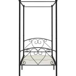 vidaXL Hemelbedframe metaal zwart 90x200 cm