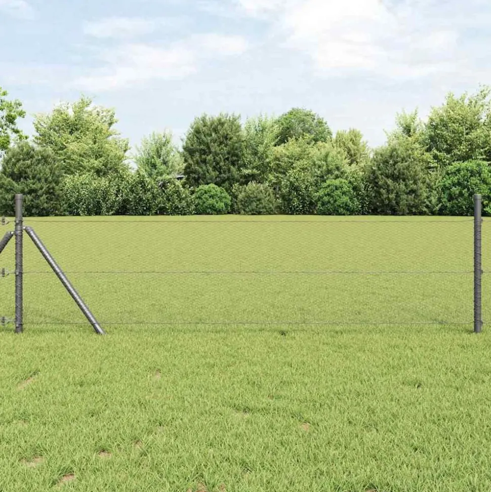 vidaXL Hexagon Hek Grijs 0,4 x 10 m PVC